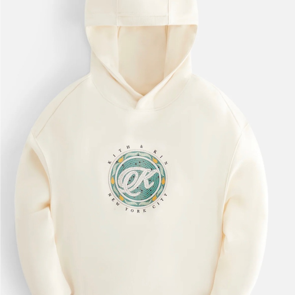 Kith Kids Graphic Nelson Hoodie - Sandrift size xl